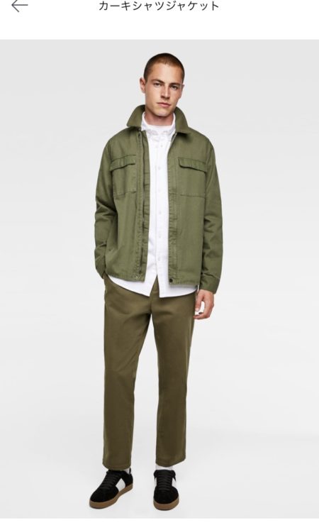 カーキシャツジャケット