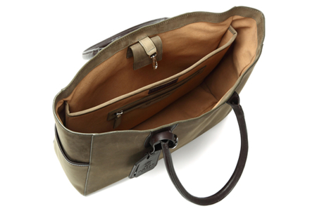 撥水 トートバッグ CROSBY-Ⅱクロスビー２ ミリタリーグリーン カーキ_中