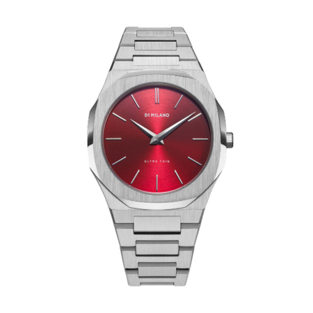 utbj05-2 Ultra Thin Gems Collection Ruby Red Soleil dial with stainless steel bracelet