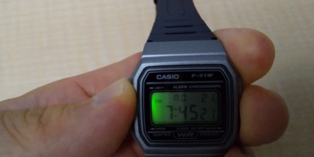 F-91WM-1B LEDライト