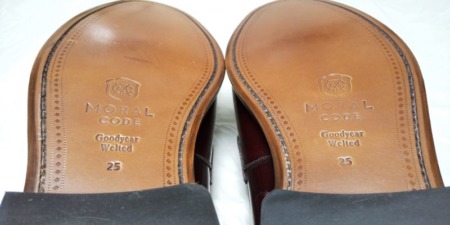 モラルコード ブライソン レザーソール質感